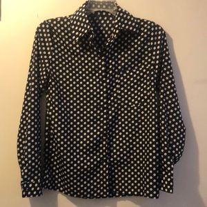 Polka dot button up shirt